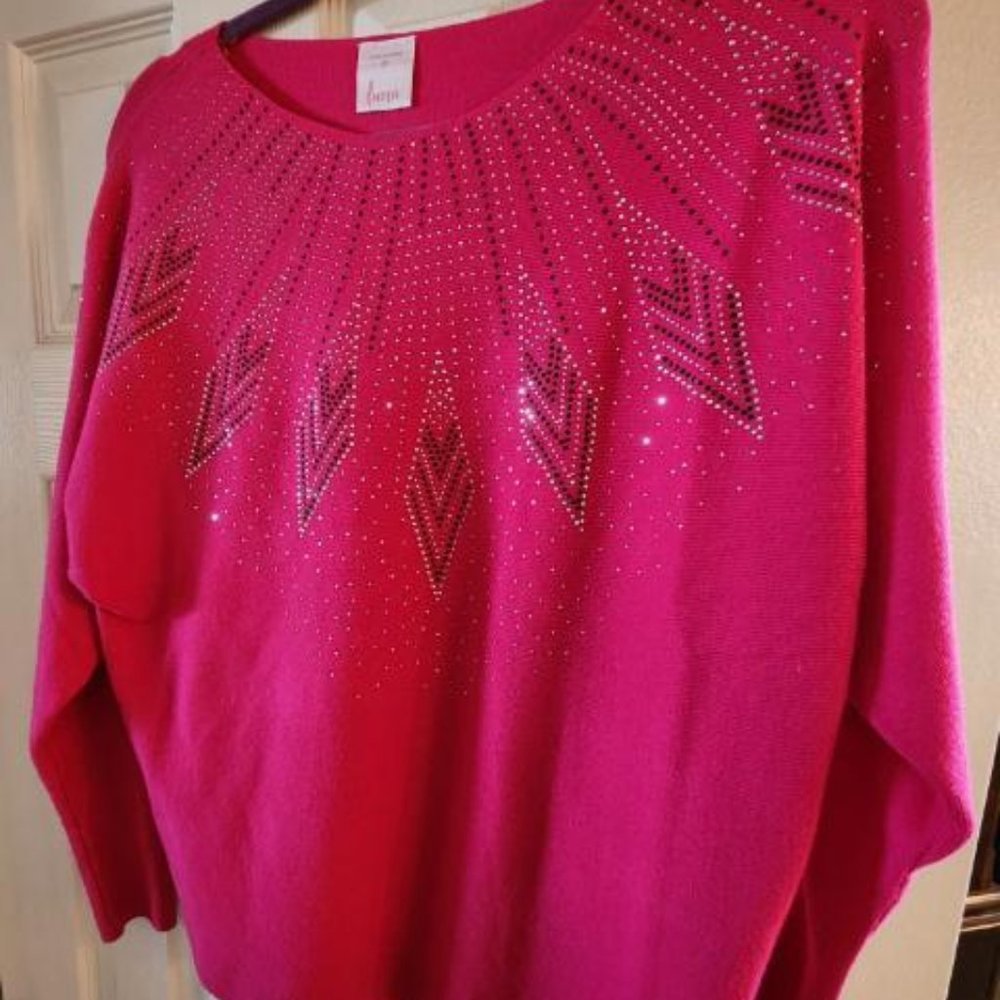Luna Women's Long Sleeved Sequined Sweater